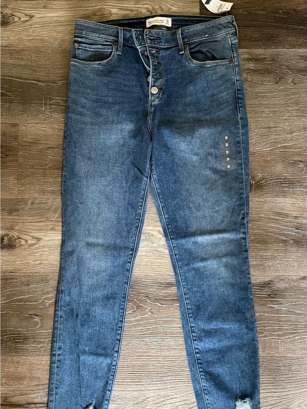 Abercrombie & Fitch Women's High-Rise Blue Denim Jeans